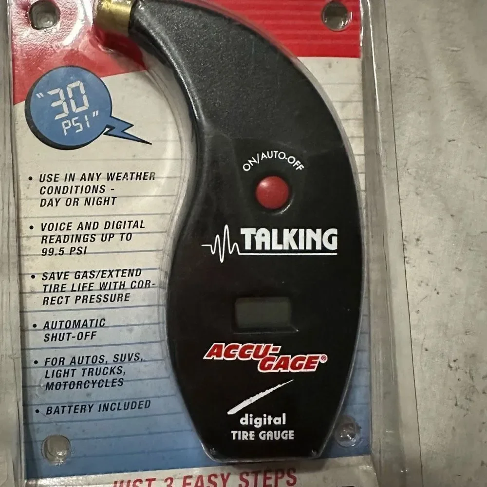 Accu-Gage Talking Digital Tire PSI Pressure Gauge New Car Truck Automobile - Picture 3 of 4